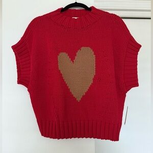 Anthropologie Maeve Heart Sweater
